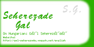 seherezade gal business card